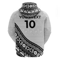 Custom Fijian Rugby Zip Hoodie Tapa Pattern and Palm Tree Tribal LT03 - Polynesian Pride