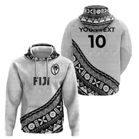 Custom Fijian Rugby Zip Hoodie Tapa Pattern and Palm Tree Tribal LT03 - Polynesian Pride