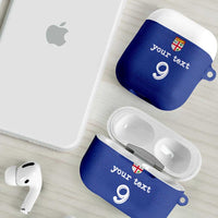 Custom Fijian Football AirPods Case Tapa Pattern and Shark Tribal