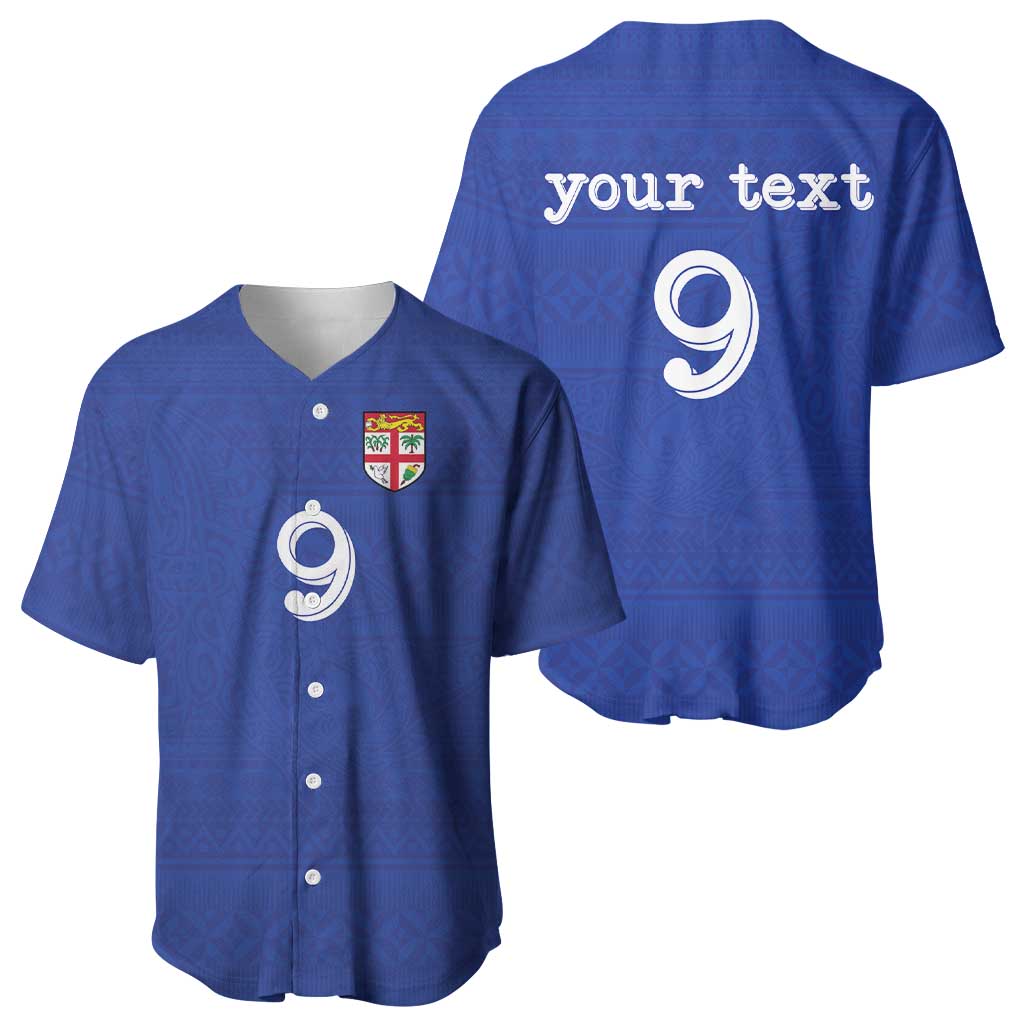 Custom Fijian Football Baseball Jersey Tapa Pattern and Shark Tribal LT03 - Polynesian Pride
