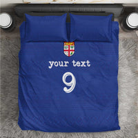 Custom Fijian Football Bedding Set Tapa Pattern and Shark Tribal