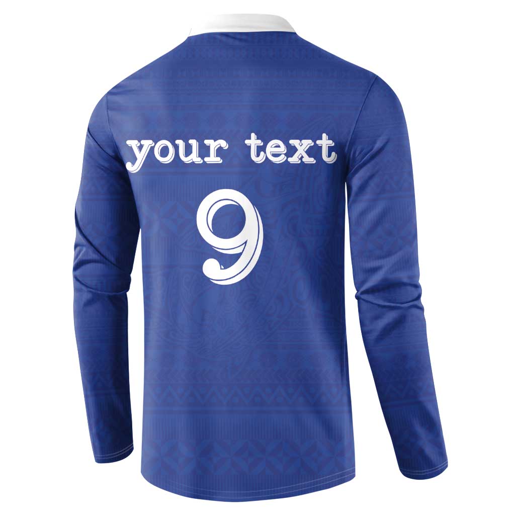 Custom Fijian Football Button Sweatshirt Tapa Pattern and Shark Tribal