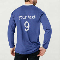 Custom Fijian Football Button Sweatshirt Tapa Pattern and Shark Tribal