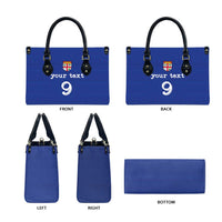 Custom Fijian Football Leather Bag Tapa Pattern and Shark Tribal