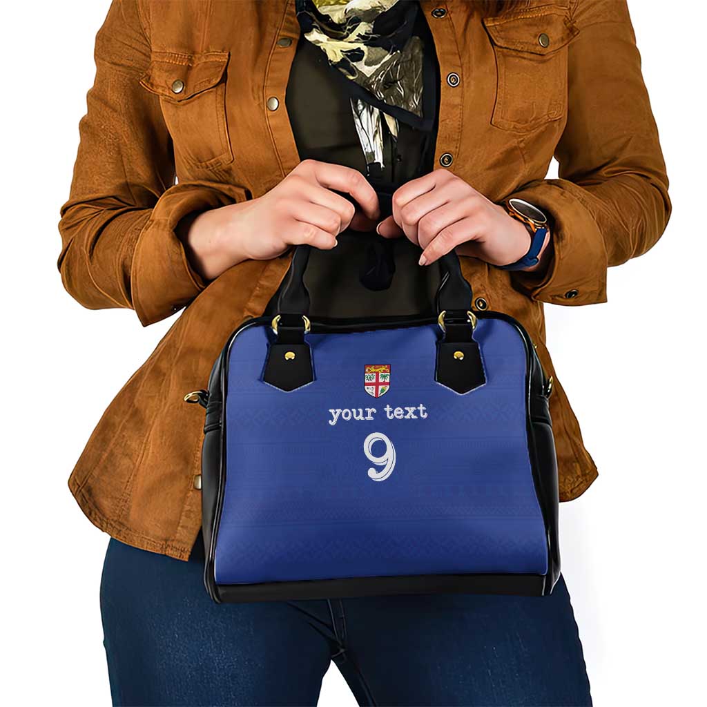 Custom Fijian Football Shoulder Handbag Tapa Pattern and Shark Tribal LT03 - Polynesian Pride