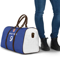 Custom Fijian Football Travel Bag Tapa Pattern and Shark Tribal