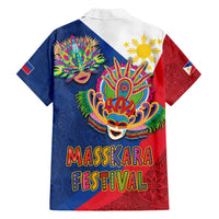 Philippines MassKara Family Matching Long Sleeve Bodycon Dress and Hawaiian Shirt Filipino Carnival Mask and Polynesian Pattern LT03 - Polynesian Pride