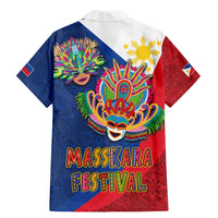 Philippines MassKara Family Matching Mermaid Dress and Hawaiian Shirt Filipino Carnival Mask and Polynesian Pattern