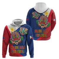 Philippines MassKara Hoodie Filipino Carnival Mask and Polynesian Pattern LT03 - Polynesian Pride