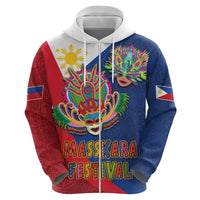 Philippines MassKara Hoodie Filipino Carnival Mask and Polynesian Pattern LT03 - Polynesian Pride