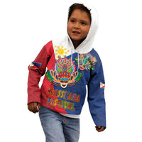 Philippines MassKara Kid Hoodie Filipino Carnival Mask and Polynesian Pattern LT03 - Polynesian Pride