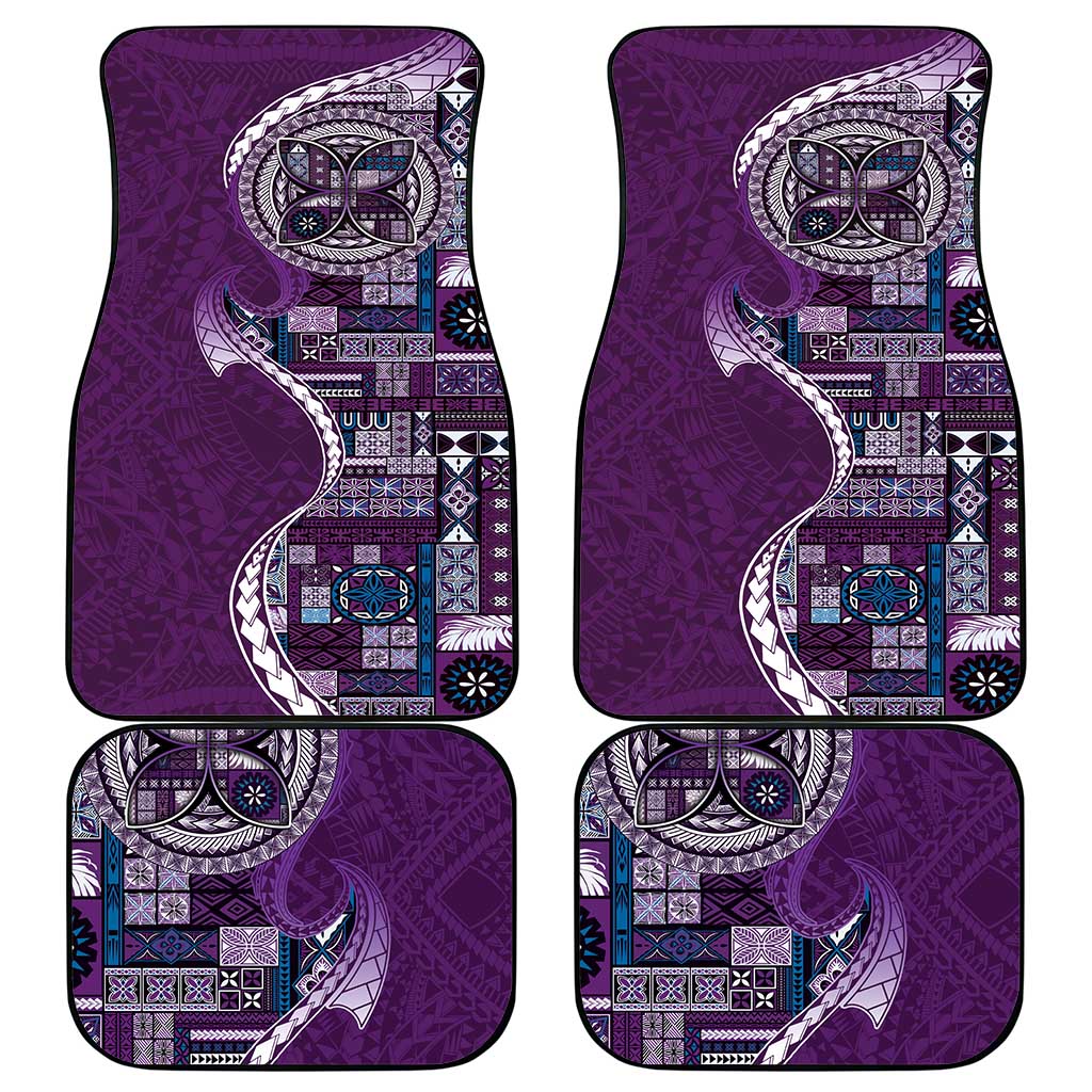 Samoan Siapo Art Tattoo Polynesian Pattern Car Mats Purple Color - Polynesian Pride