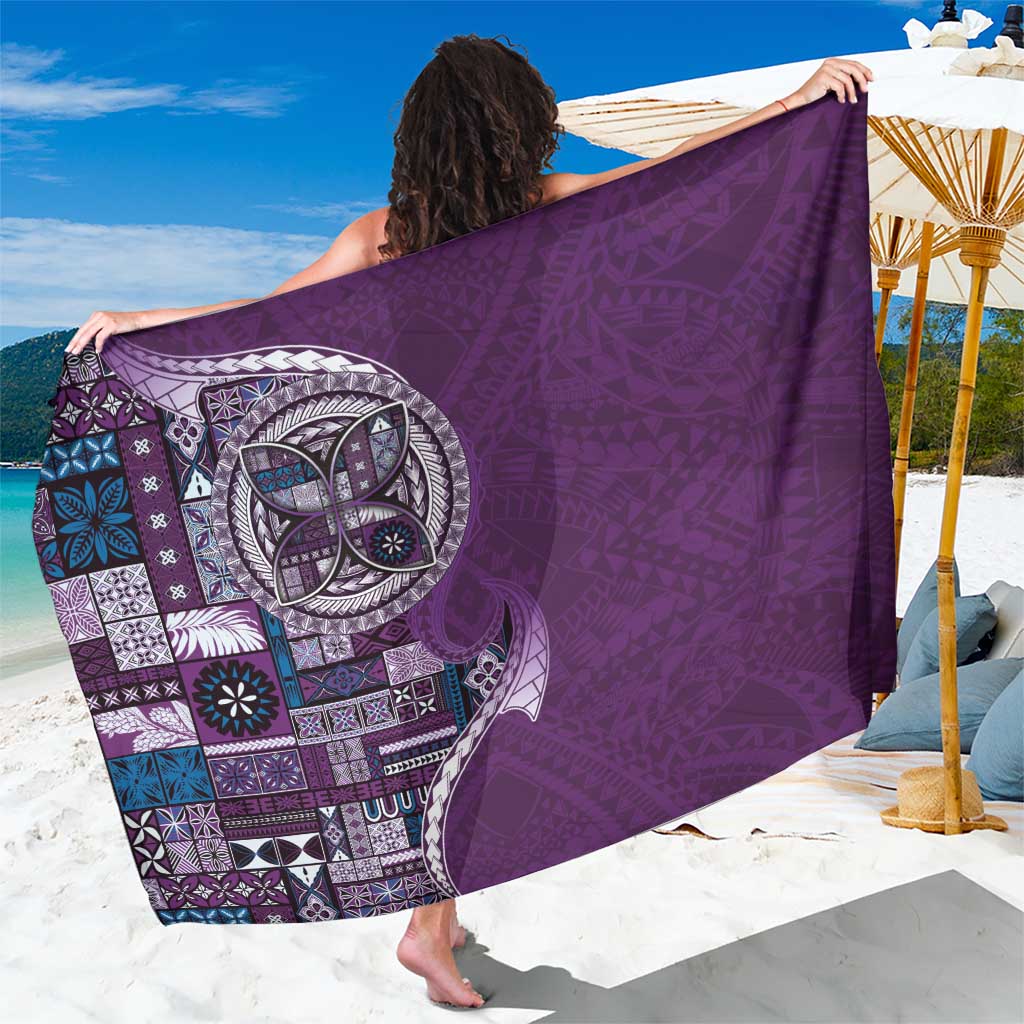 Samoan Siapo Art Tattoo Polynesian Pattern Sarong Purple Color - Polynesian Pride