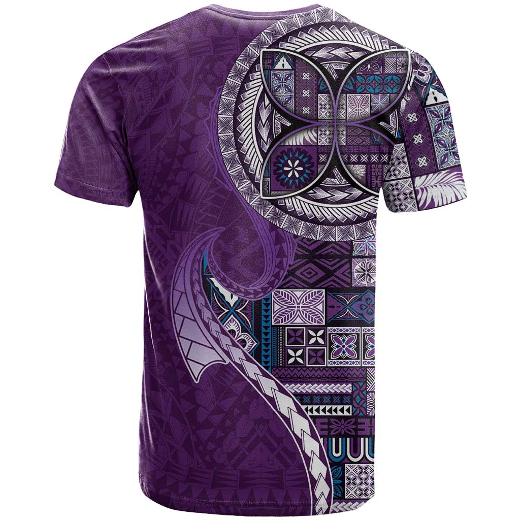Samoan Siapo Art Tattoo Polynesian Pattern T Shirt Purple Color - Polynesian Pride