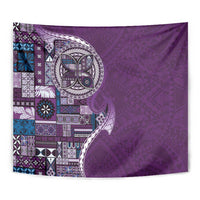 Samoan Siapo Art Tattoo Polynesian Pattern Tapestry Purple Color LT03 - Polynesian Pride