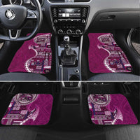 Samoan Siapo Art Tattoo Polynesian Pattern Car Mats Pink Color - Polynesian Pride