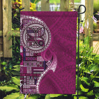 Samoan Siapo Art Tattoo Polynesian Pattern Garden Flag Pink Color - Polynesian Pride