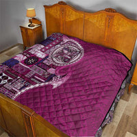 Samoan Siapo Art Tattoo Polynesian Pattern Quilt Pink Color - Polynesian Pride