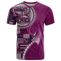 Samoan Siapo Art Tattoo Polynesian Pattern T Shirt Pink Color - Polynesian Pride