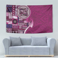 Samoan Siapo Art Tattoo Polynesian Pattern Tapestry Pink Color LT03 - Polynesian Pride