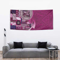 Samoan Siapo Art Tattoo Polynesian Pattern Tapestry Pink Color LT03 - Polynesian Pride