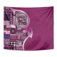Samoan Siapo Art Tattoo Polynesian Pattern Tapestry Pink Color LT03 - Polynesian Pride