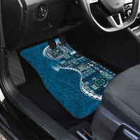 Samoan Siapo Art Tattoo Polynesian Pattern Car Mats Teal Color - Polynesian Pride