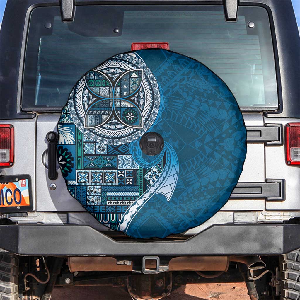 Samoan Siapo Art Tattoo Polynesian Pattern Spare Tire Cover Teal Color LT03 Teal - Polynesian Pride