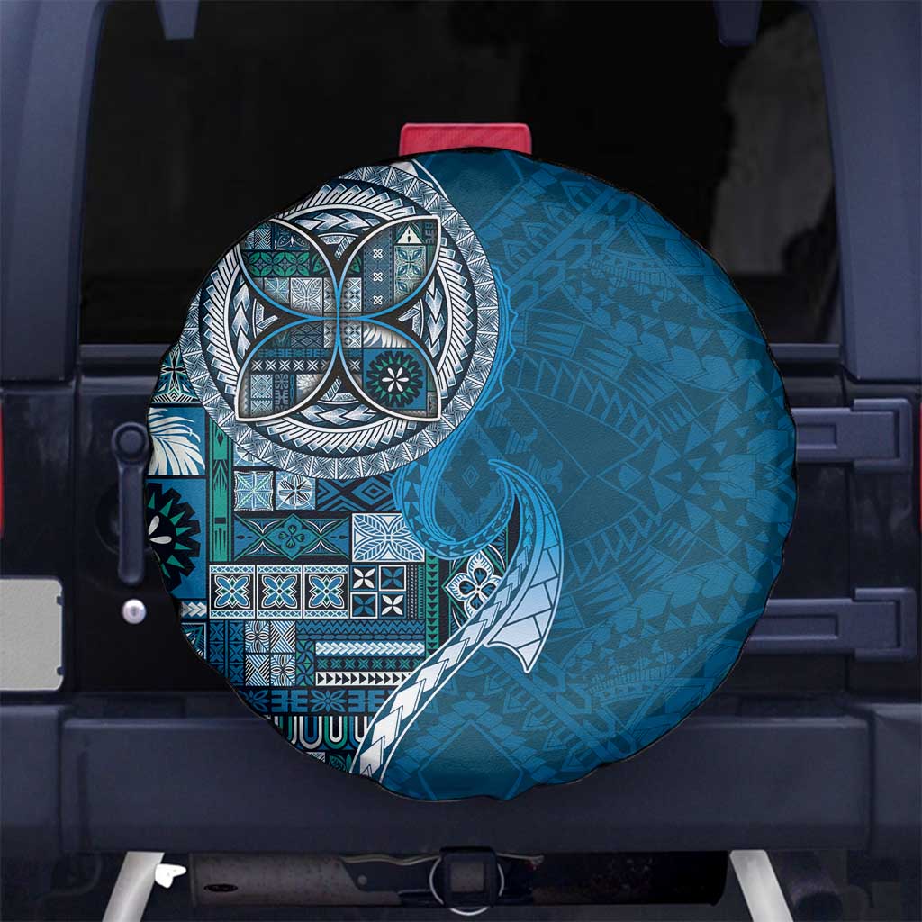 Samoan Siapo Art Tattoo Polynesian Pattern Spare Tire Cover Teal Color LT03 No hole Teal - Polynesian Pride