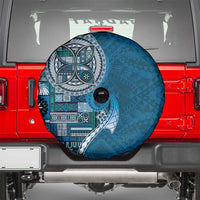Samoan Siapo Art Tattoo Polynesian Pattern Spare Tire Cover Teal Color LT03 - Polynesian Pride