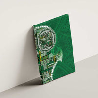 Samoan Siapo Art Tattoo Polynesian Pattern Canvas Wall Art Green Color - Polynesian Pride