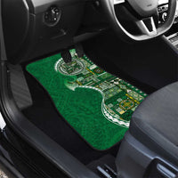 Samoan Siapo Art Tattoo Polynesian Pattern Car Mats Green Color - Polynesian Pride