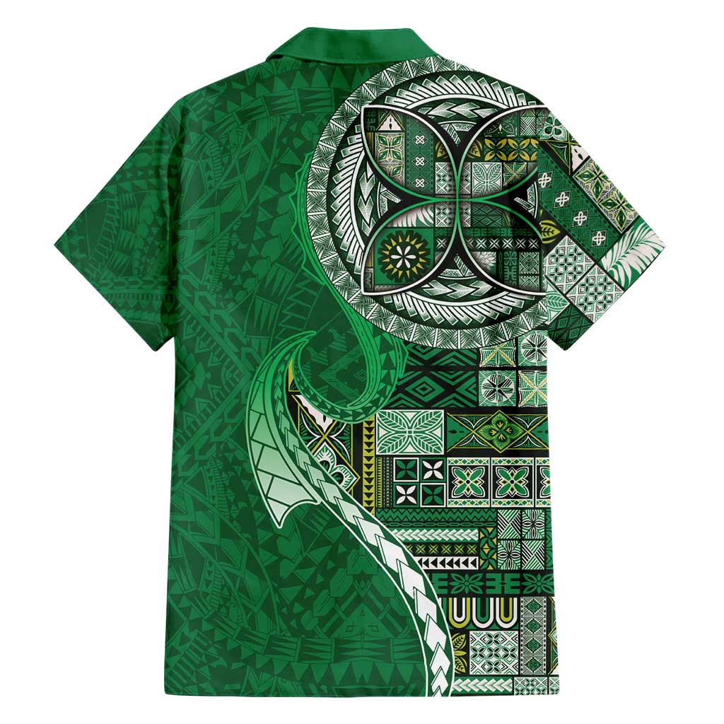 Samoan Siapo Art Tattoo Polynesian Pattern Hawaiian Shirt Green Color - Polynesian Pride