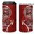 Samoan Siapo Art Tattoo Polynesian Pattern 4 in 1 Can Cooler Tumbler Red Color - Polynesian Pride