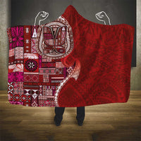 Samoan Siapo Art Tattoo Polynesian Pattern Hooded Blanket Red Color LT03 - Polynesian Pride