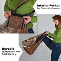 Samoan Siapo Art Tattoo Polynesian Pattern Grocery Bag Brown Color - Polynesian Pride