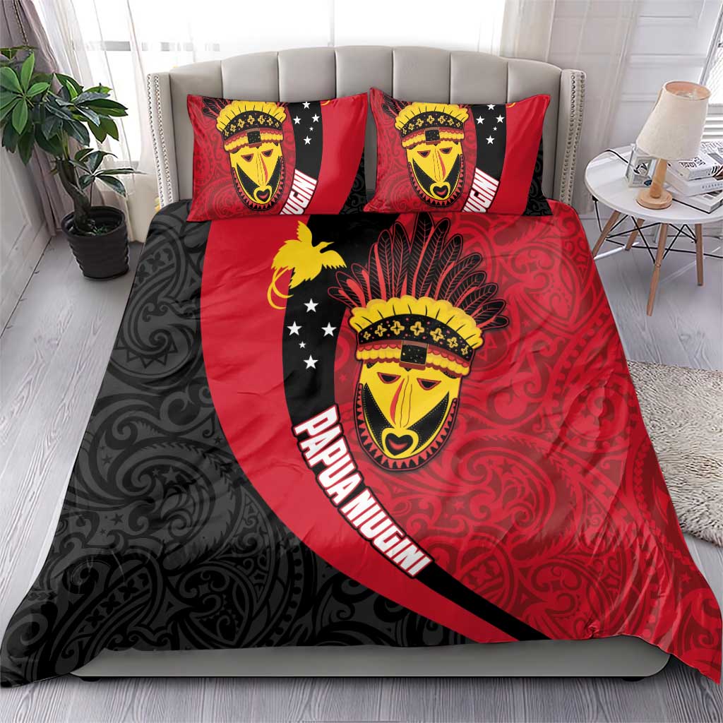 Papua New Guinea Mask Festival Bedding Set Papua Niugini Tribe Mask Melanesian Pattern LT03 - Polynesian Pride