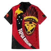 Papua New Guinea Mask Festival Family Matching Tank Maxi Dress and Hawaiian Shirt Papua Niugini Tribe Mask Melanesian Pattern
