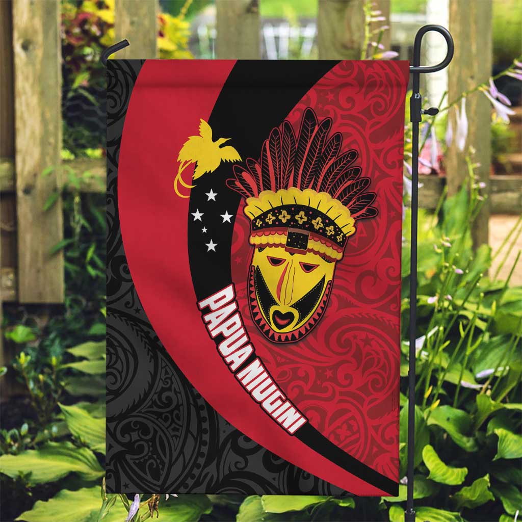 Papua New Guinea Mask Festival Garden Flag Papua Niugini Tribe Mask Melanesian Pattern