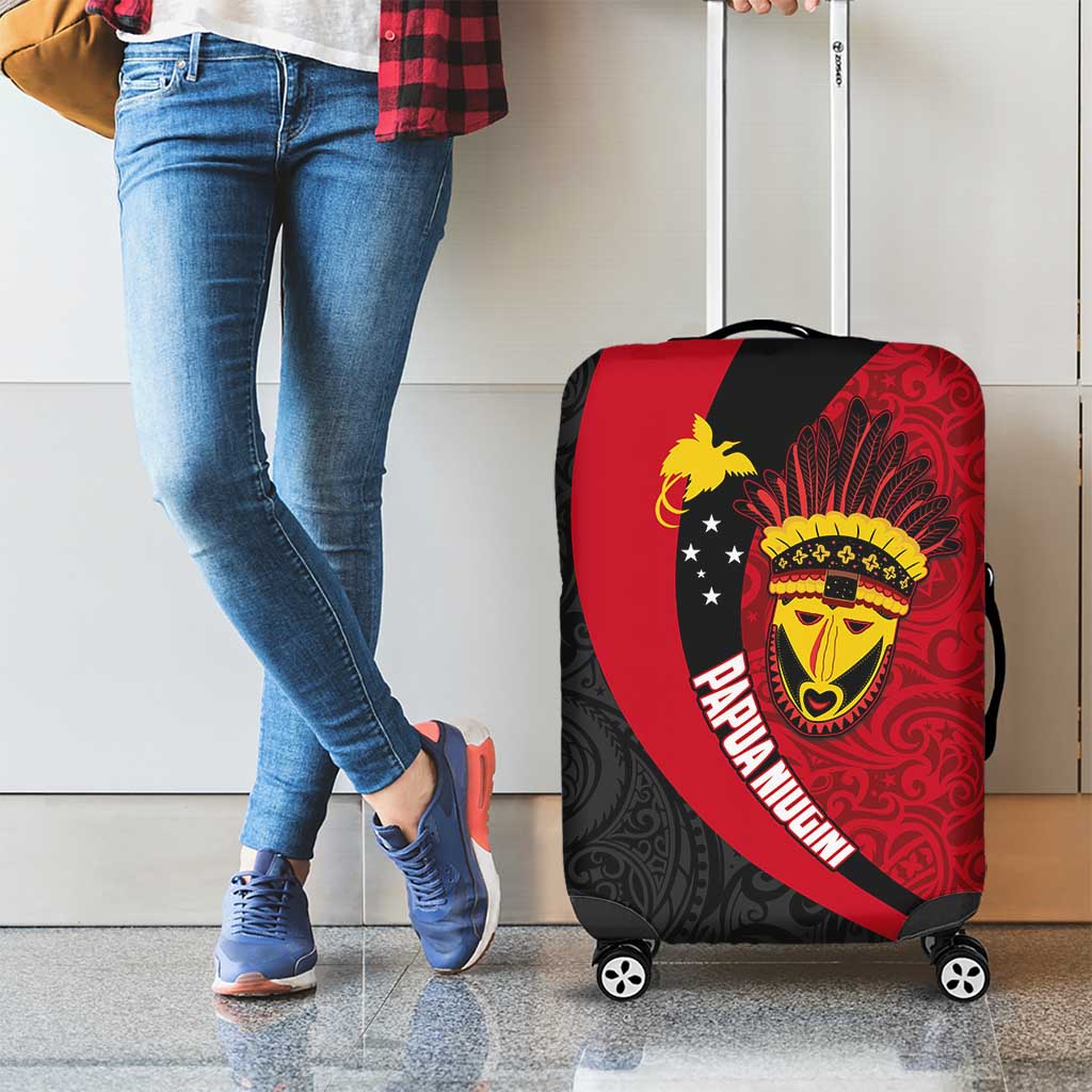 Papua New Guinea Mask Festival Luggage Cover Papua Niugini Tribe Mask Melanesian Pattern LT03 - Polynesian Pride