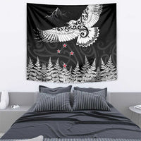 New Zealand Kea Bird Tapestry Maori Tattoo and Silver Fern Black Color LT03 - Polynesian Pride