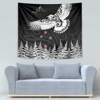 New Zealand Kea Bird Tapestry Maori Tattoo and Silver Fern Black Color LT03 - Polynesian Pride