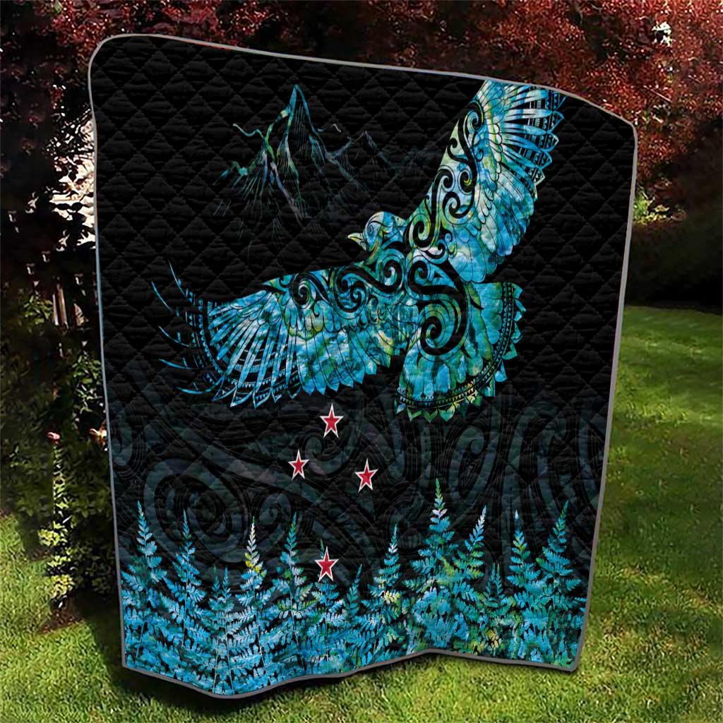 New Zealand Kea Bird Quilt Maori Tattoo and Silver Fern Paua Shell Style LT03 - Polynesian Pride