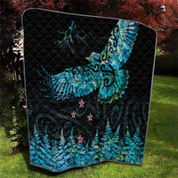 New Zealand Kea Bird Quilt Maori Tattoo and Silver Fern Paua Shell Style LT03 - Polynesian Pride