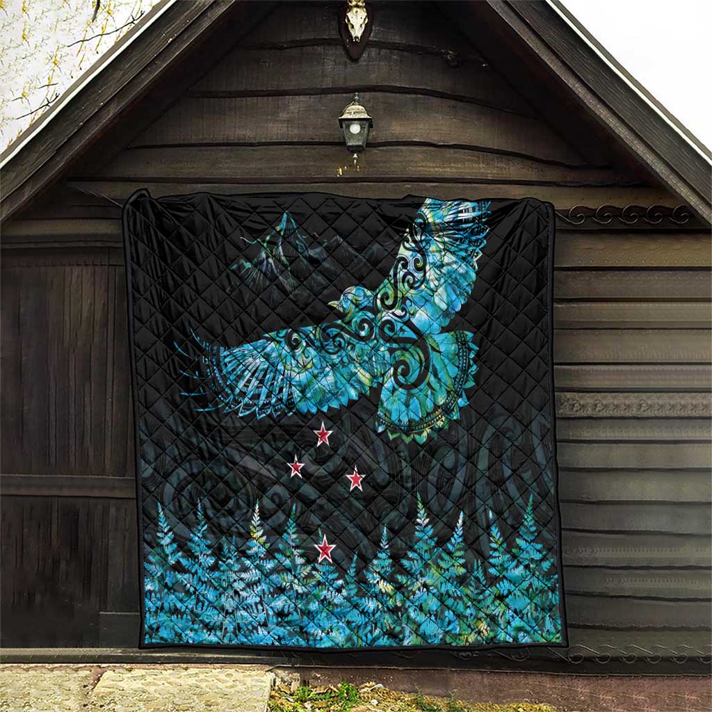 New Zealand Kea Bird Quilt Maori Tattoo and Silver Fern Paua Shell Style LT03 - Polynesian Pride