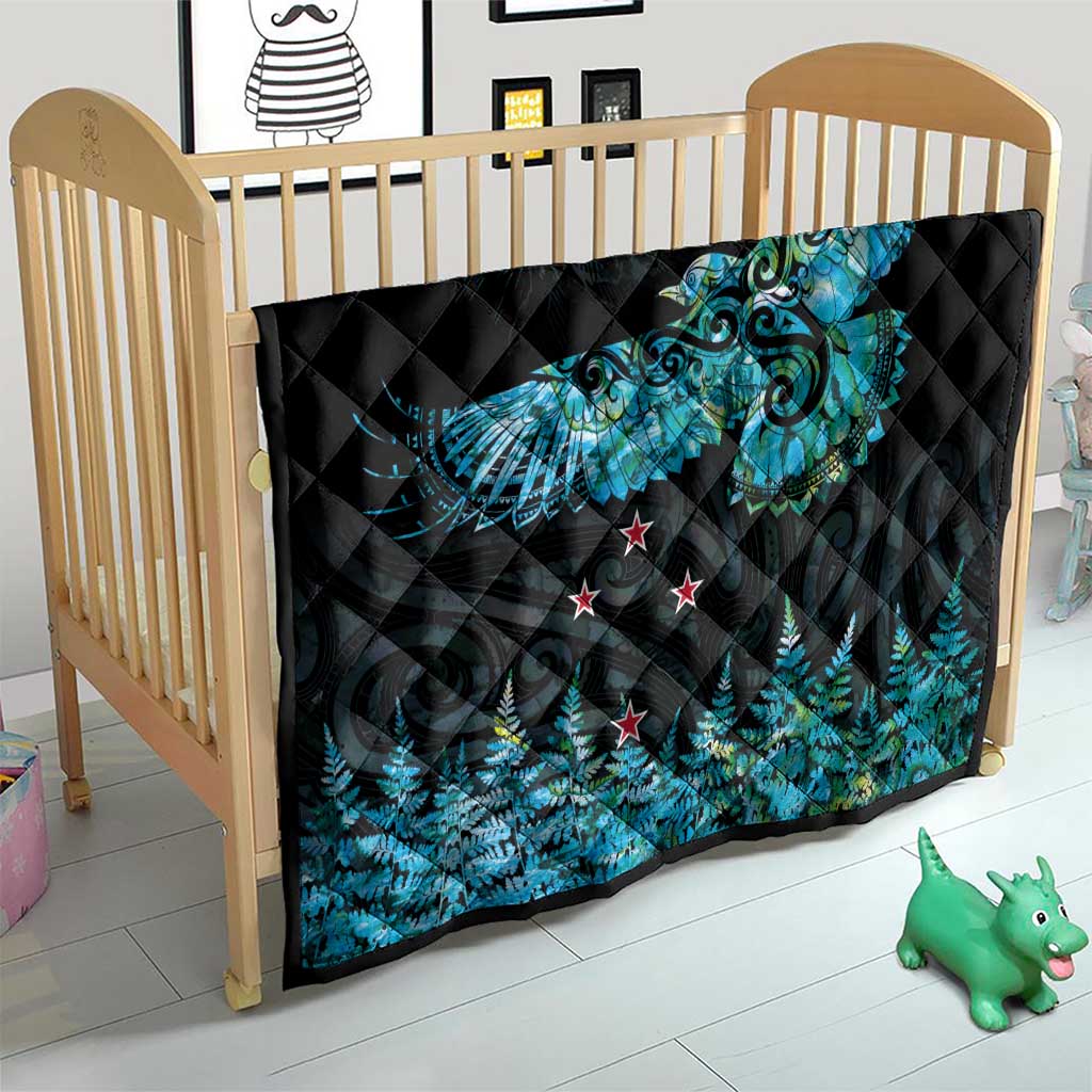 New Zealand Kea Bird Quilt Maori Tattoo and Silver Fern Paua Shell Style LT03 - Polynesian Pride