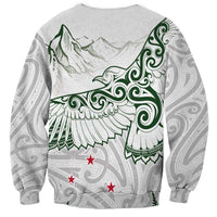 New Zealand Kea Bird Sweatshirt Maori Tattoo and Silver Fern Green Color LT03 - Polynesian Pride