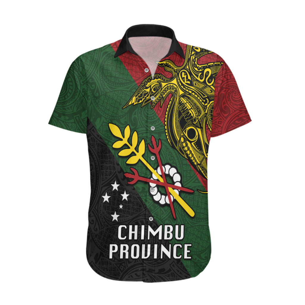 Custom Papua New Guinea Chimbu Province Hawaiian Shirt PNG Birds Of Paradise Polynesian Arty Style LT03 Green - Polynesian Pride