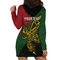 Custom Papua New Guinea Chimbu Province Hoodie Dress PNG Birds Of Paradise Polynesian Arty Style LT03 - Polynesian Pride