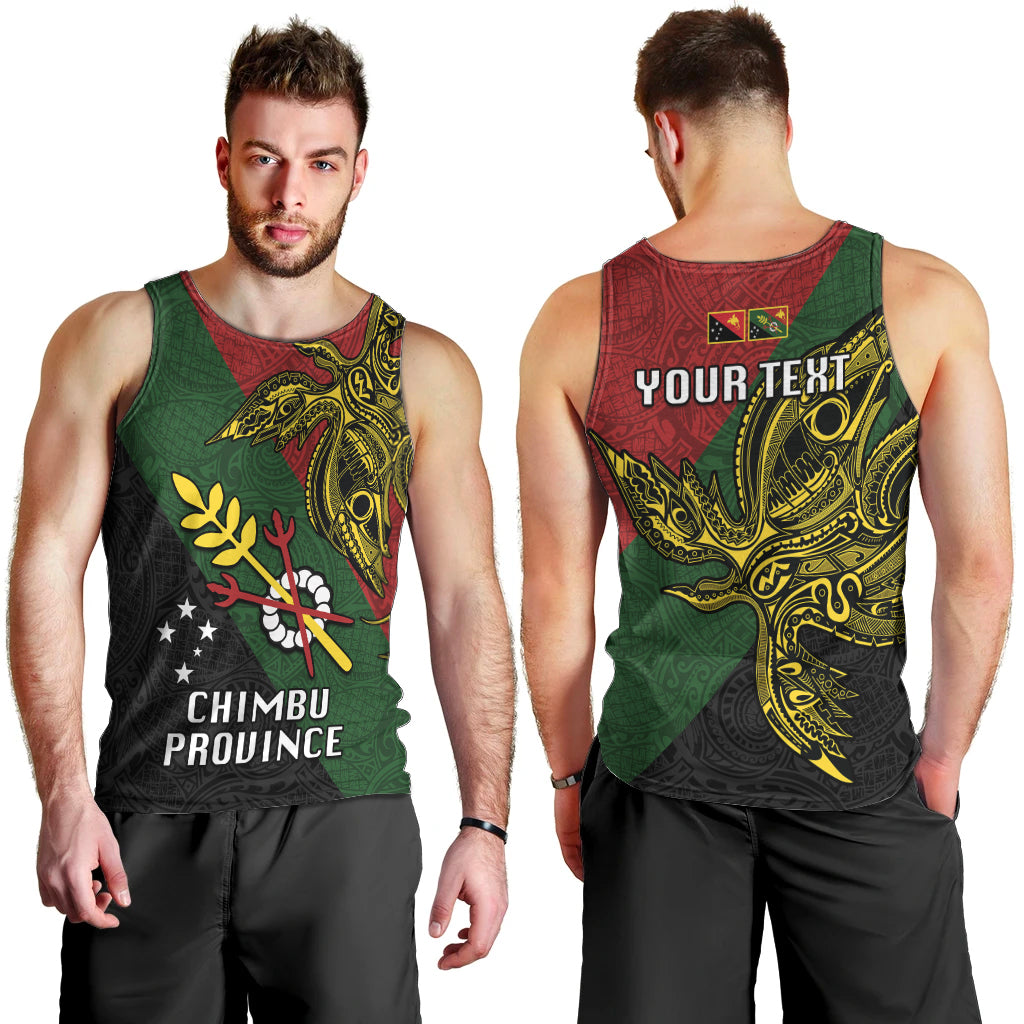 Custom Papua New Guinea Chimbu Province Men Tank Top PNG Birds Of Paradise Polynesian Arty Style LT03 - Polynesian Pride